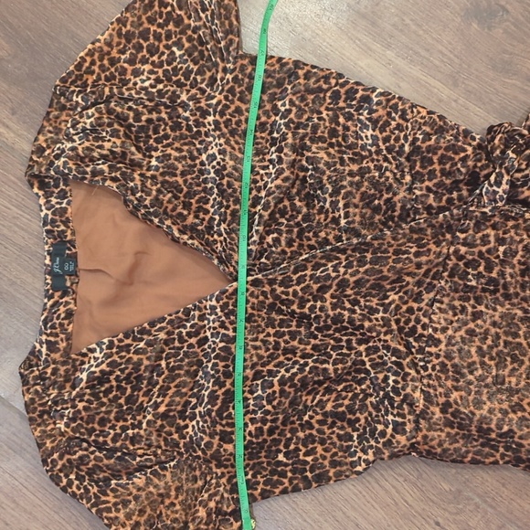 NWOT J Crew Velvet Leopard Dress - Picture 5 of 8